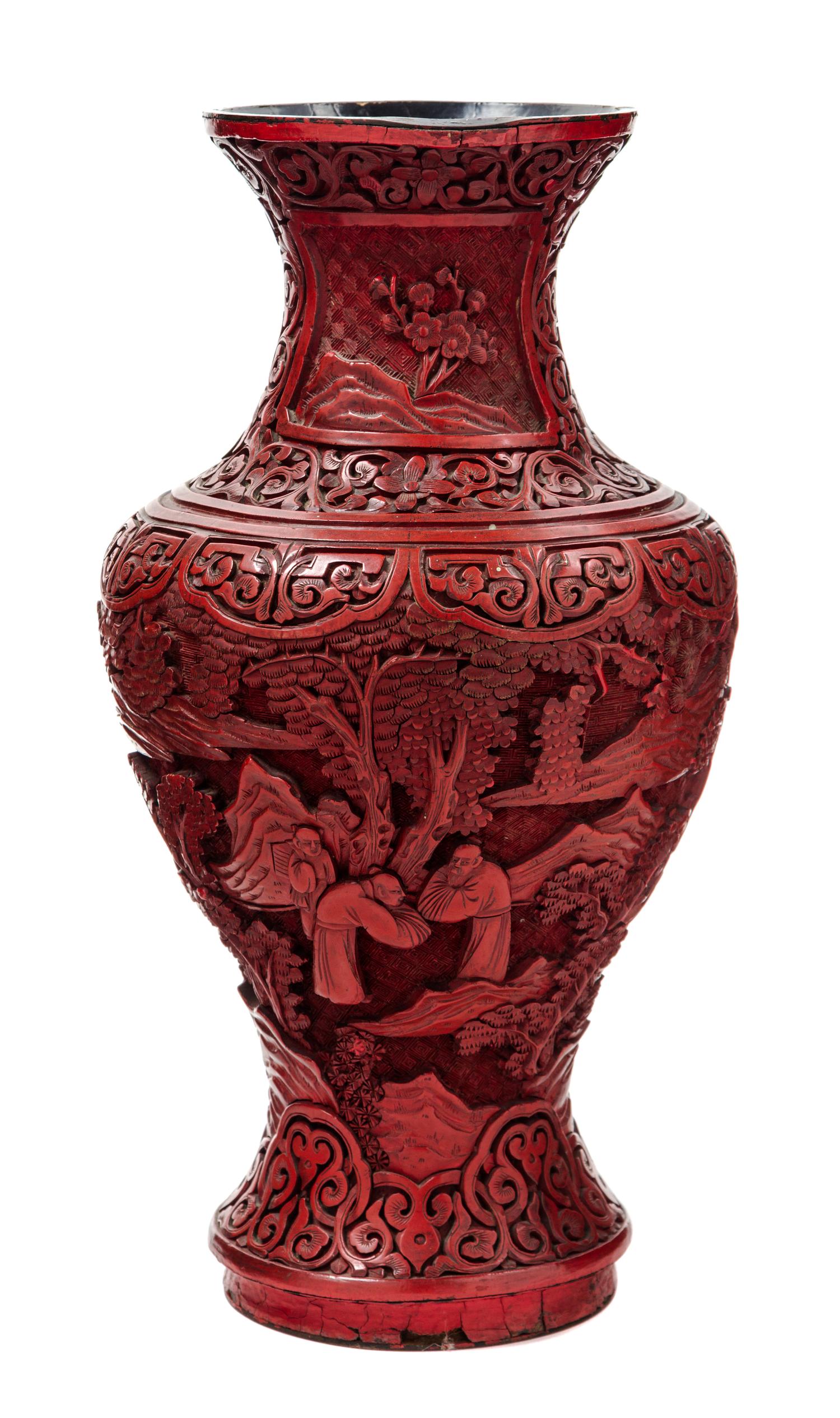 A Cinnabar Lacquer Vase