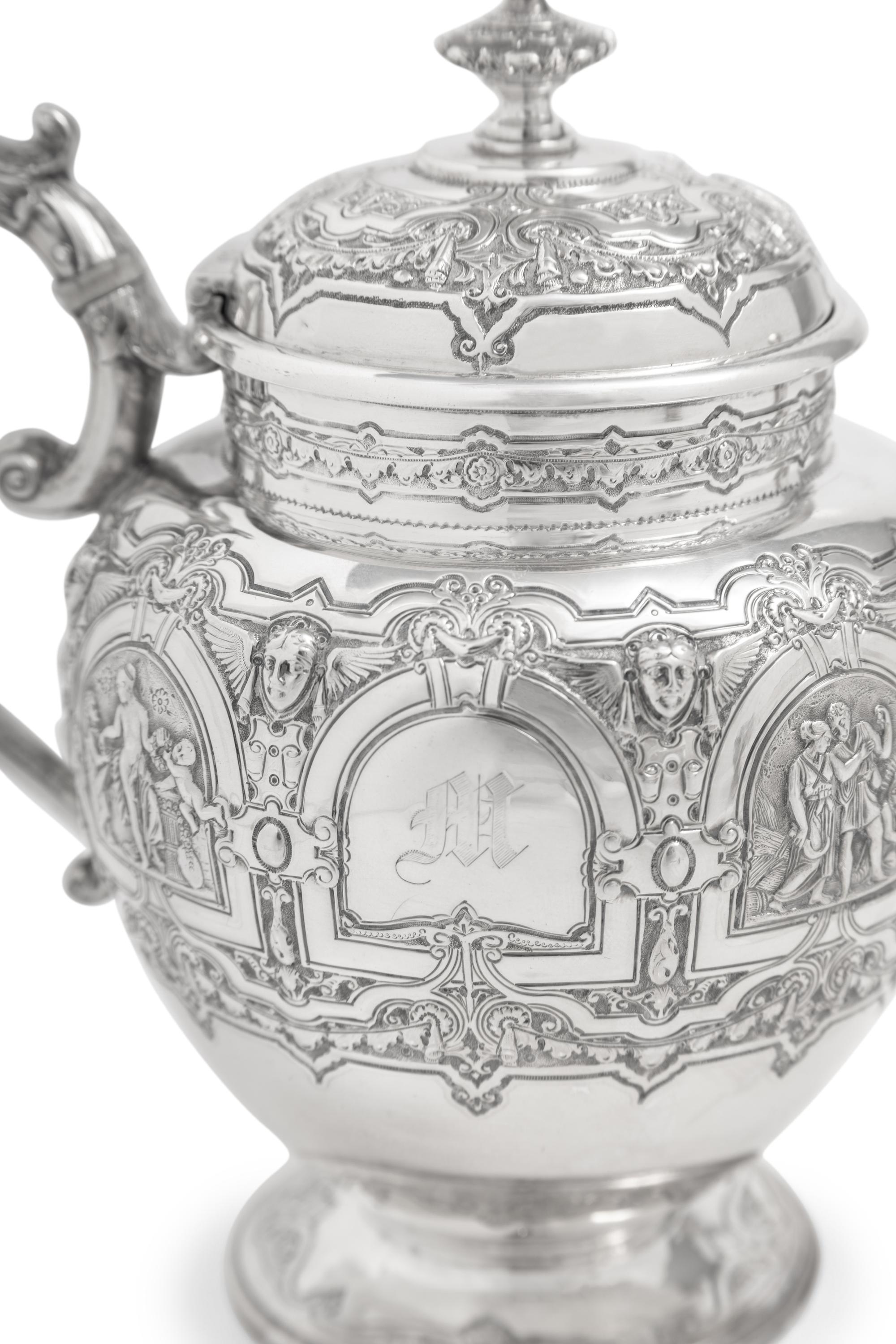 A Scottish Edwardian Silver Three-Piece Tea Service