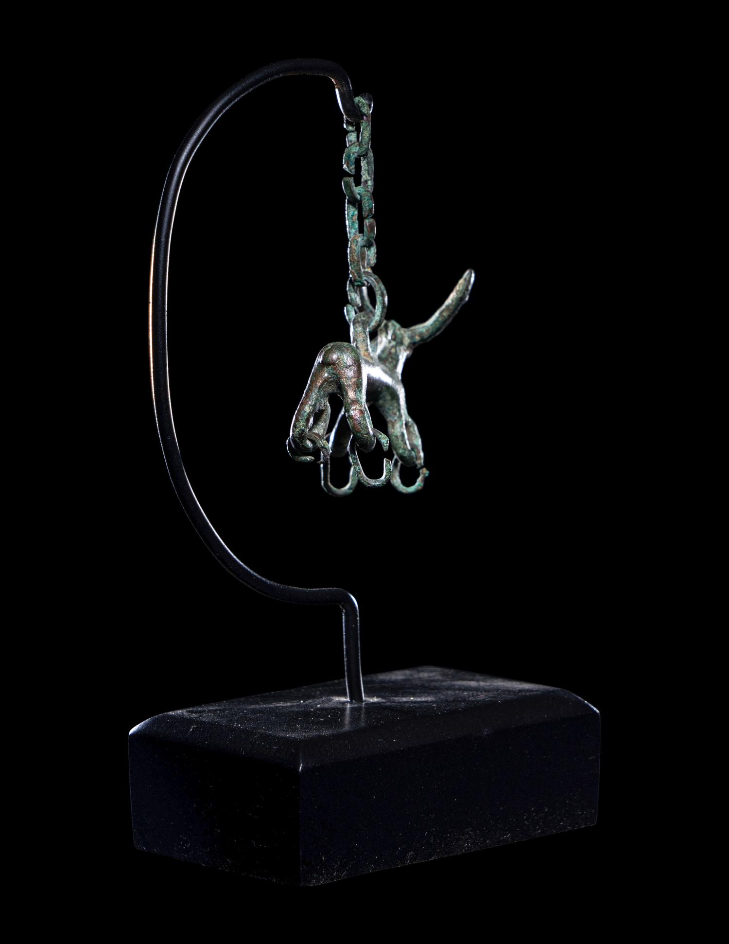 A Luristan Bronze Stag on a Chain