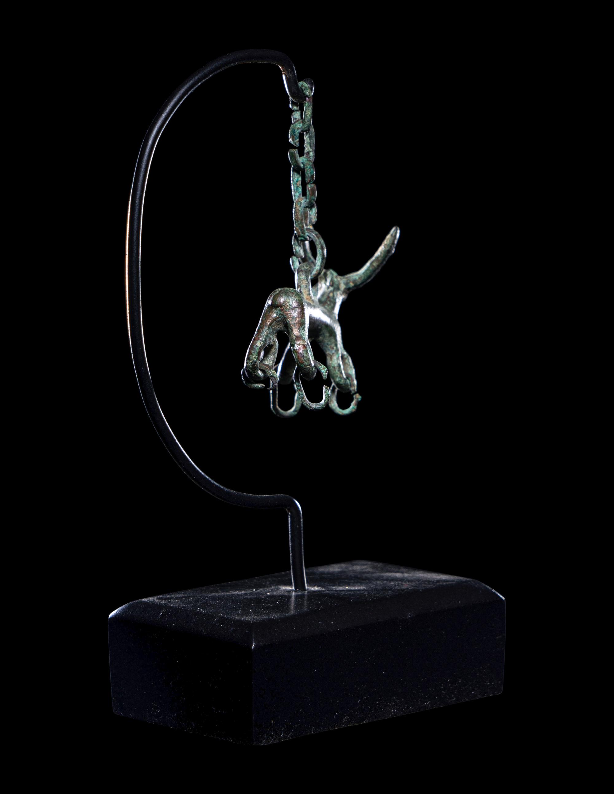 A Luristan Bronze Stag on a Chain