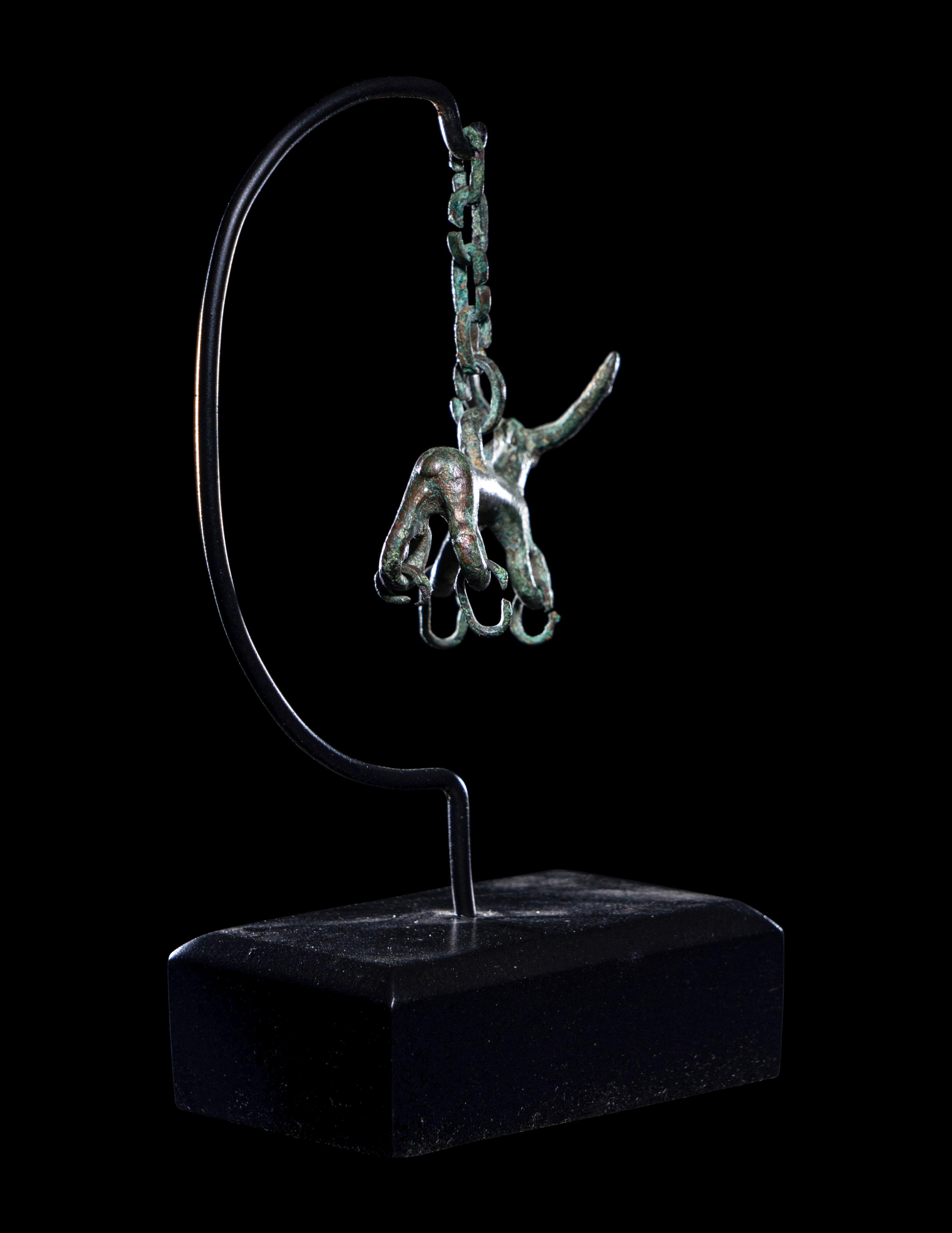 A Luristan Bronze Stag on a Chain