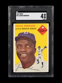 A 1954 Topps Jackie Robinson Baseball Card No. 10 (SGC 4 VG-EX)