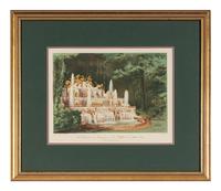 Three Noel Marcel Lambert Engravings and One Chambre du Roi Engraving