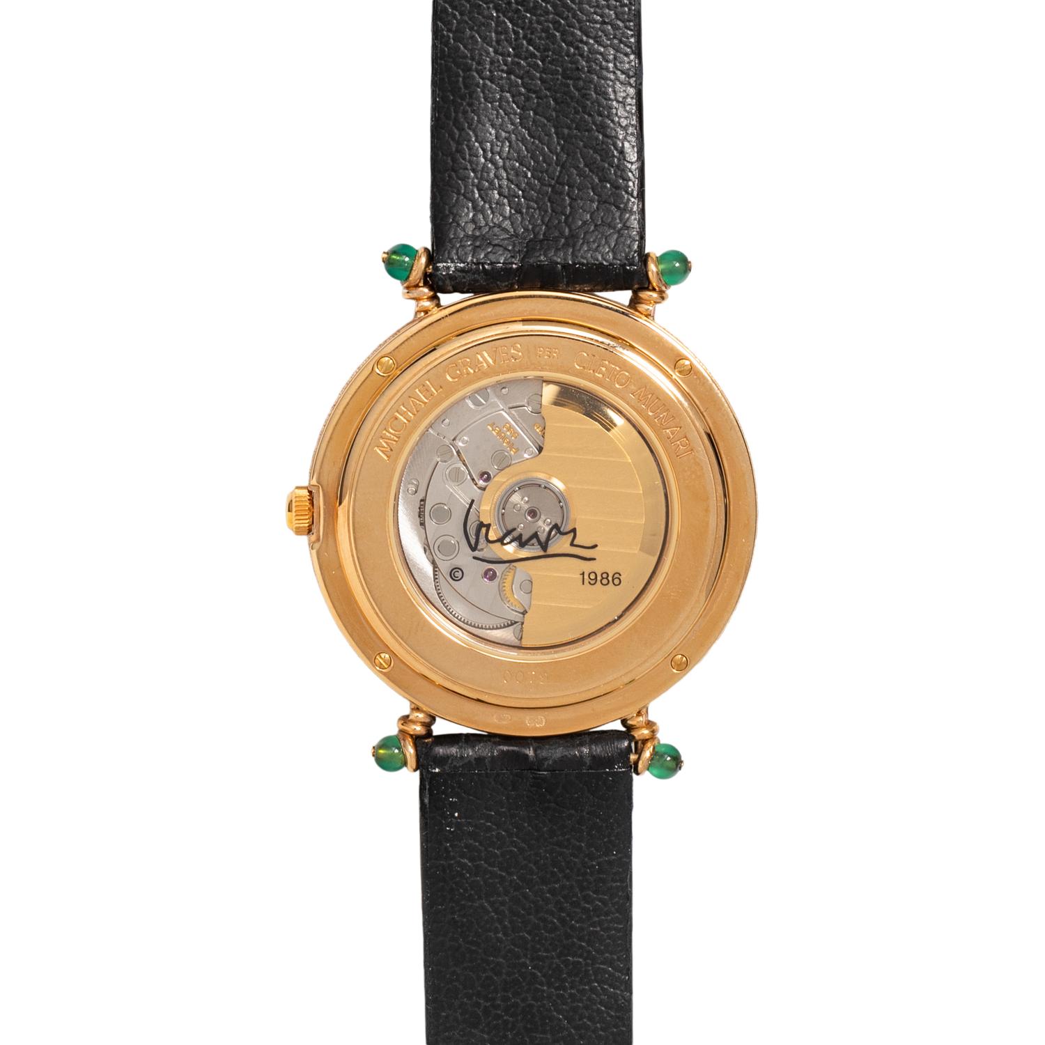 MICHAEL GRAVES FOR CLETO MUNARI, 18K YELLOW GOLD WATCH