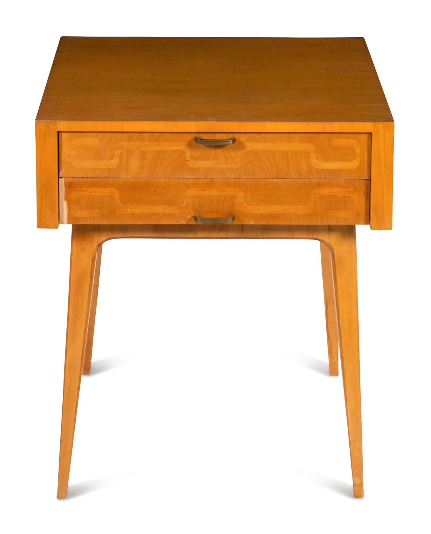 A Modernist Two-Drawer Nightstand