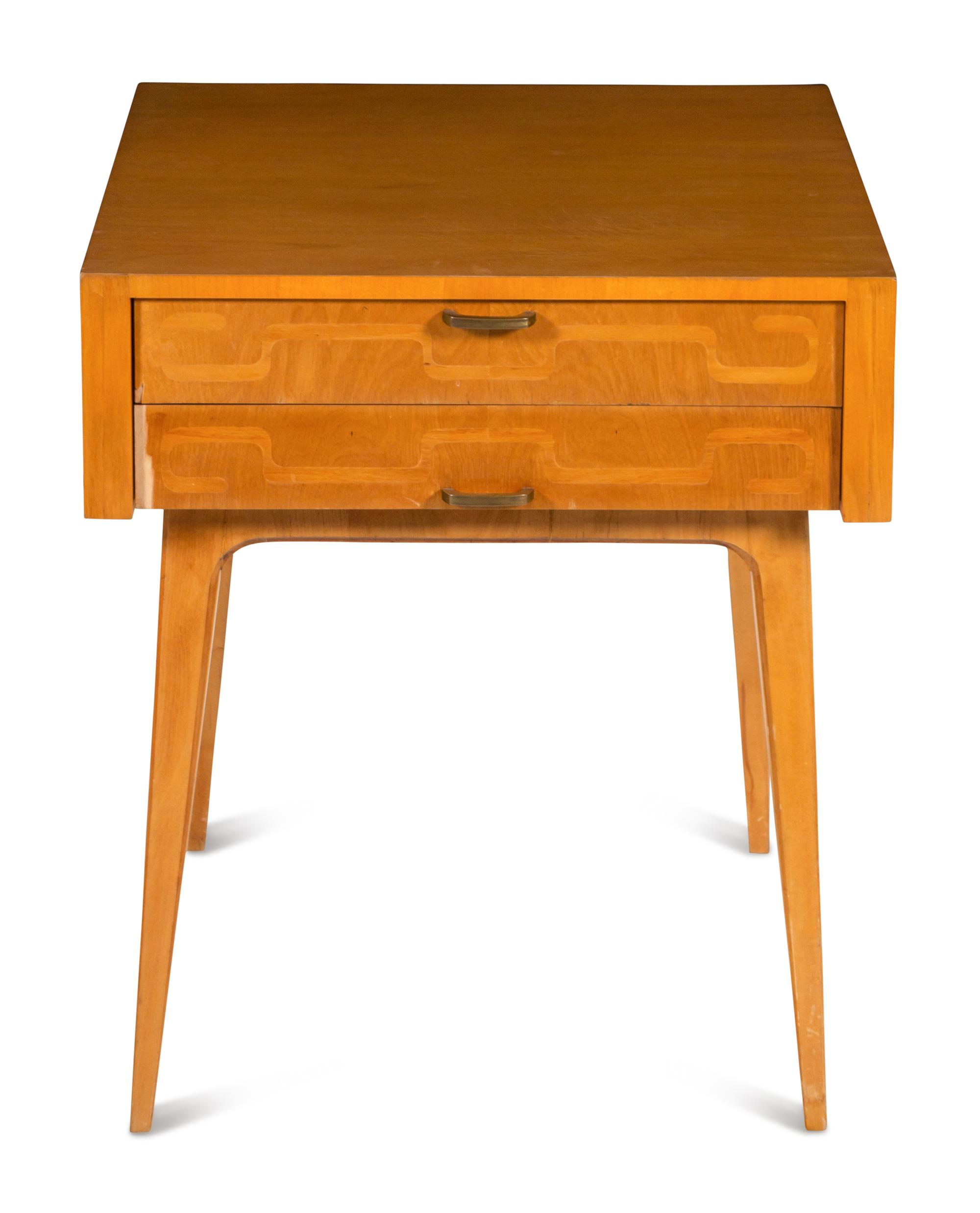A Modernist Two-Drawer Nightstand