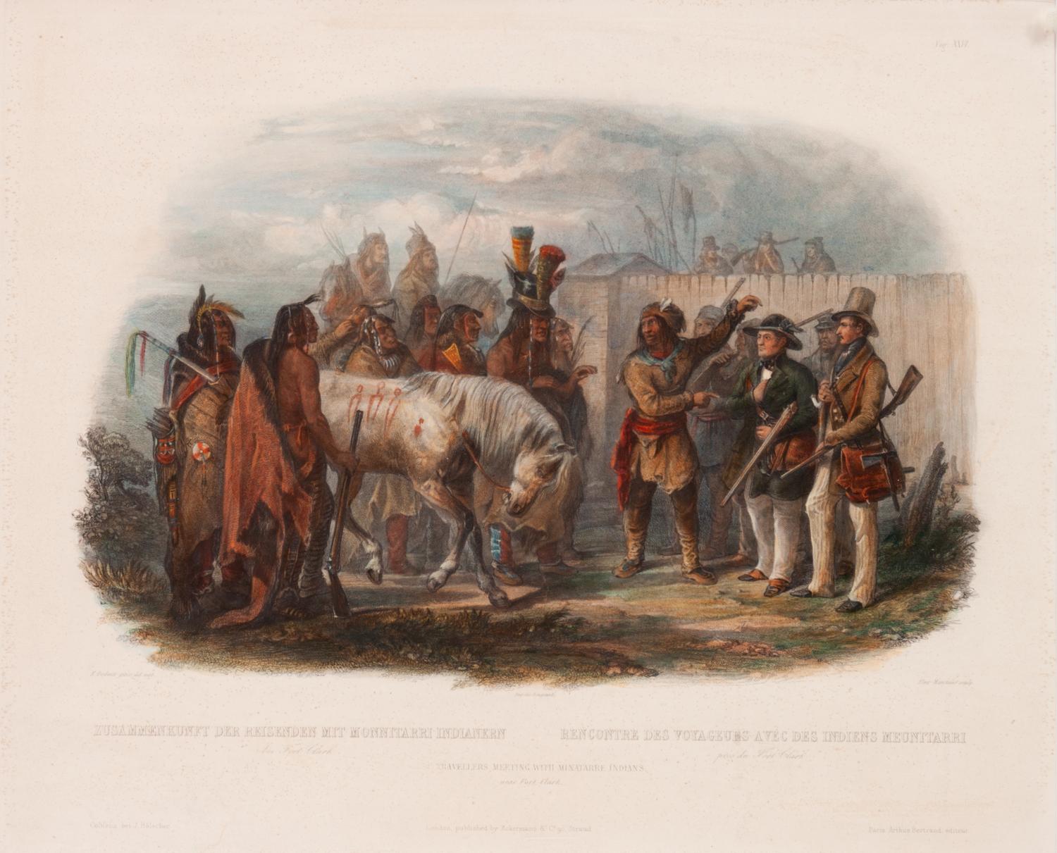 Travellers Meeting with Minatarre Indians