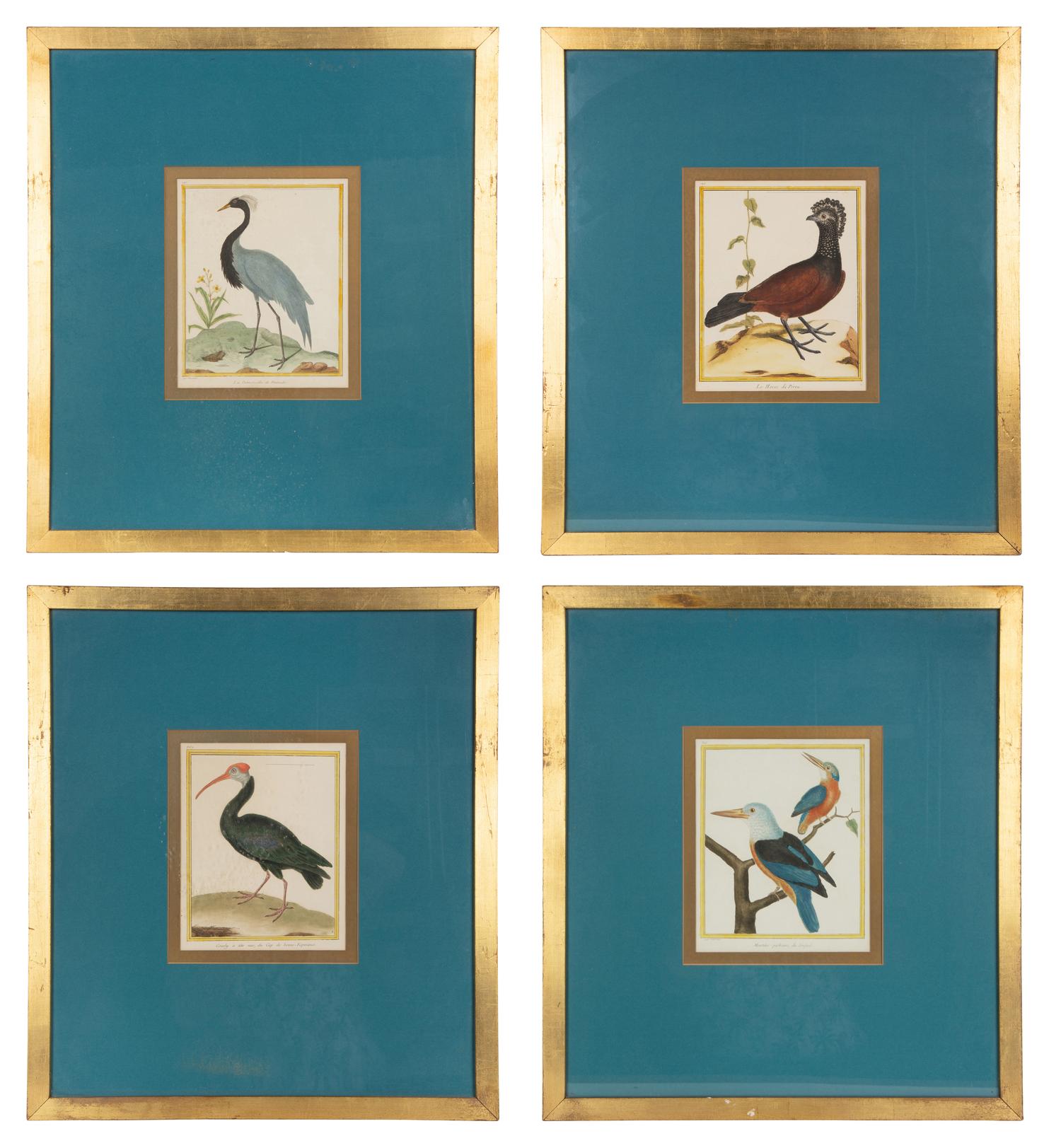 Four Bird Prints after Francoise Martinet's Histoire Naturelle Des Oiseaux — 20TH CENTURY