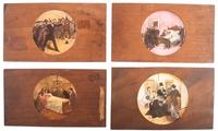 [CIVIL WAR - MAGIC LANTERN SLIDES]. A large collection of 200+ assorted glass slides featuring illustrated historical scenes and artistic images, including:
