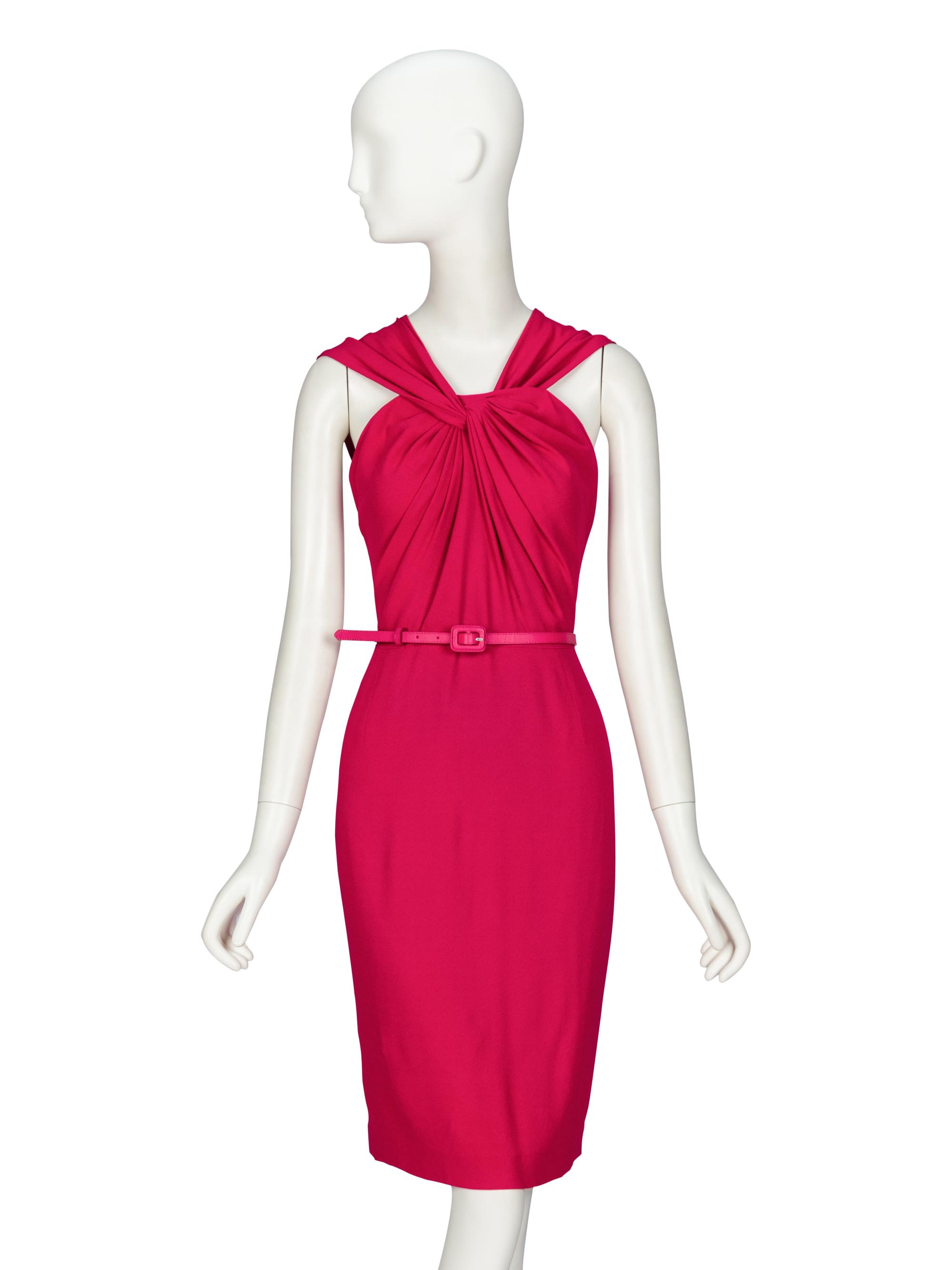 Christian Dior by John Galliano , Draped Fuchsia Dress