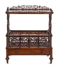 A Victorian Mahogany Canterbury Table