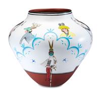 Polychrome Pottery Jar, with Buffalo Dancers