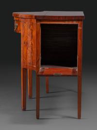 A Federal Fan-Inlaid and Figured Mahogany Serpentine Sideboard