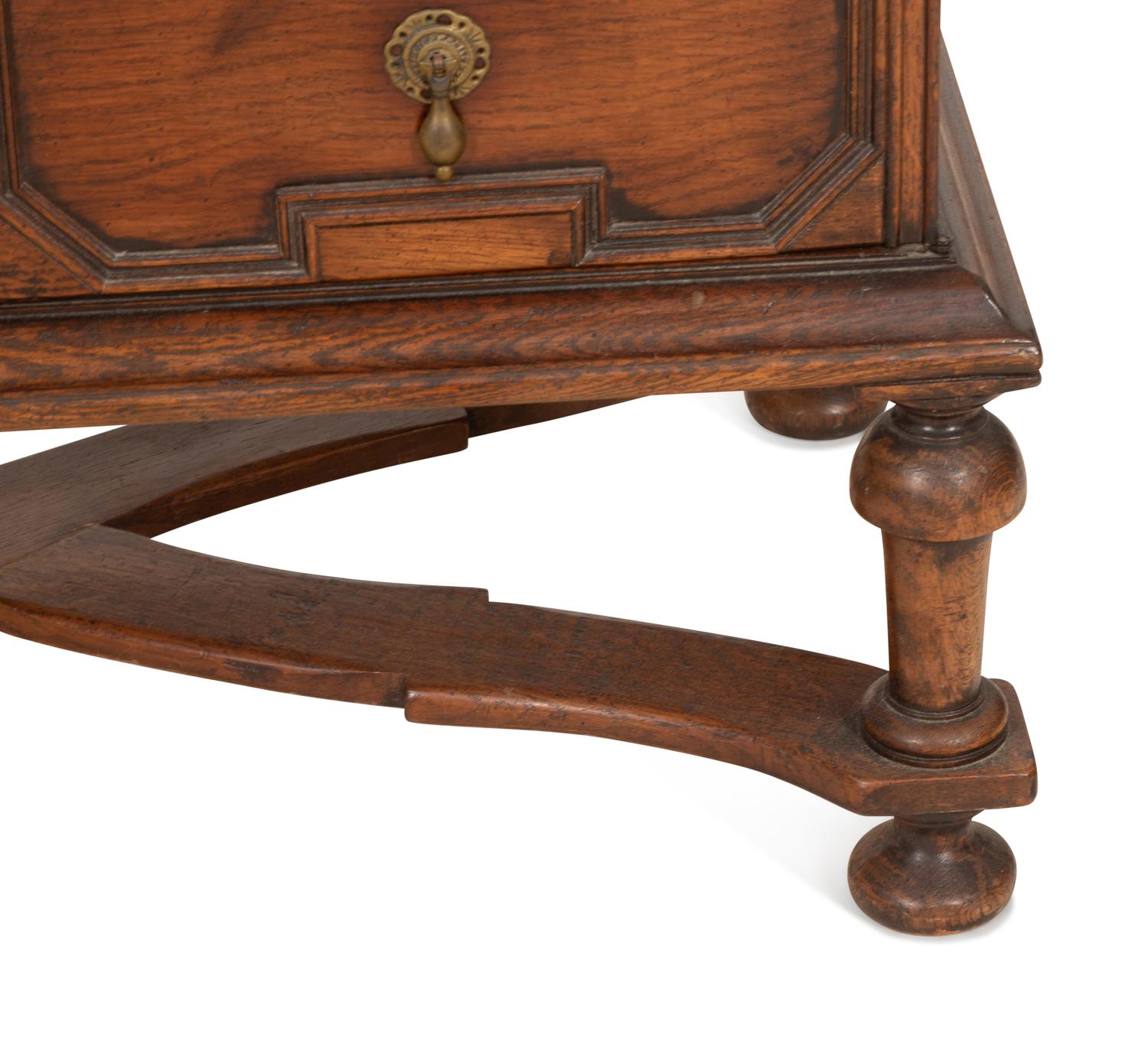 A William and Mary Style Oak Two Door Cabinet