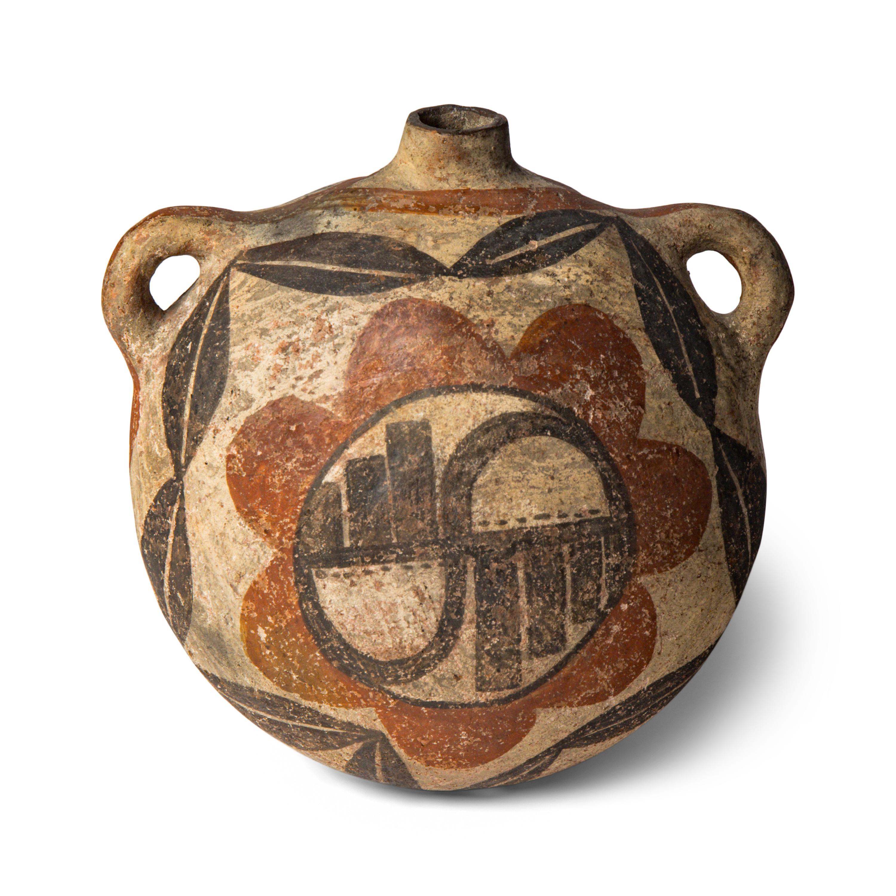 Zia Polychrome Pottery Canteen
