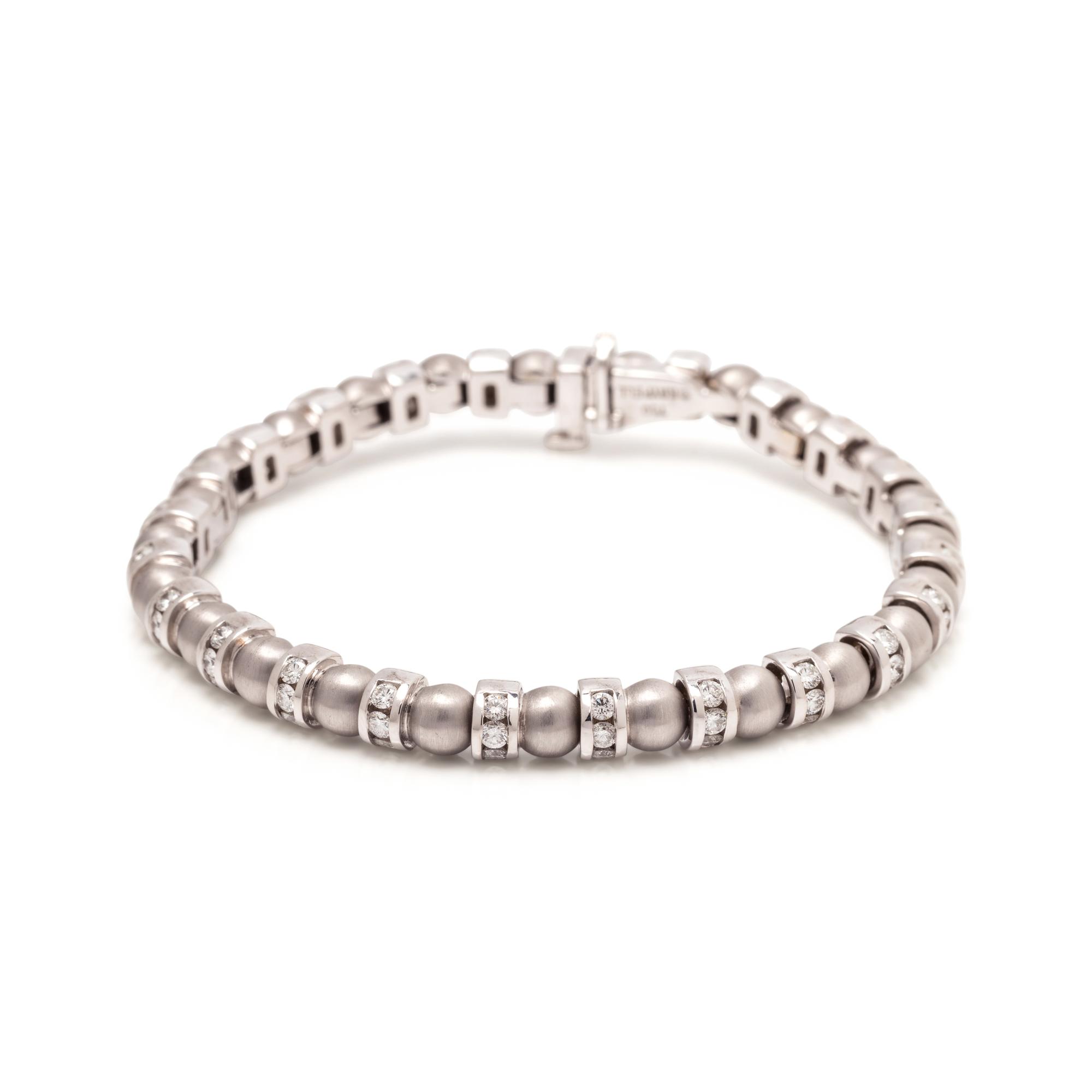 CHARLES KRYPELL, WHITE GOLD AND DIAMOND BRACELET