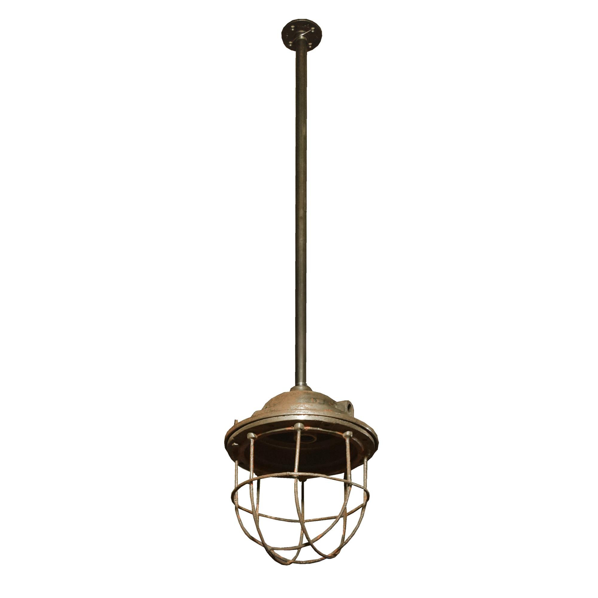 A Set of Three Cast Iron Light Fixtures 10" W x 10" D x 42" H — England, 20th Century