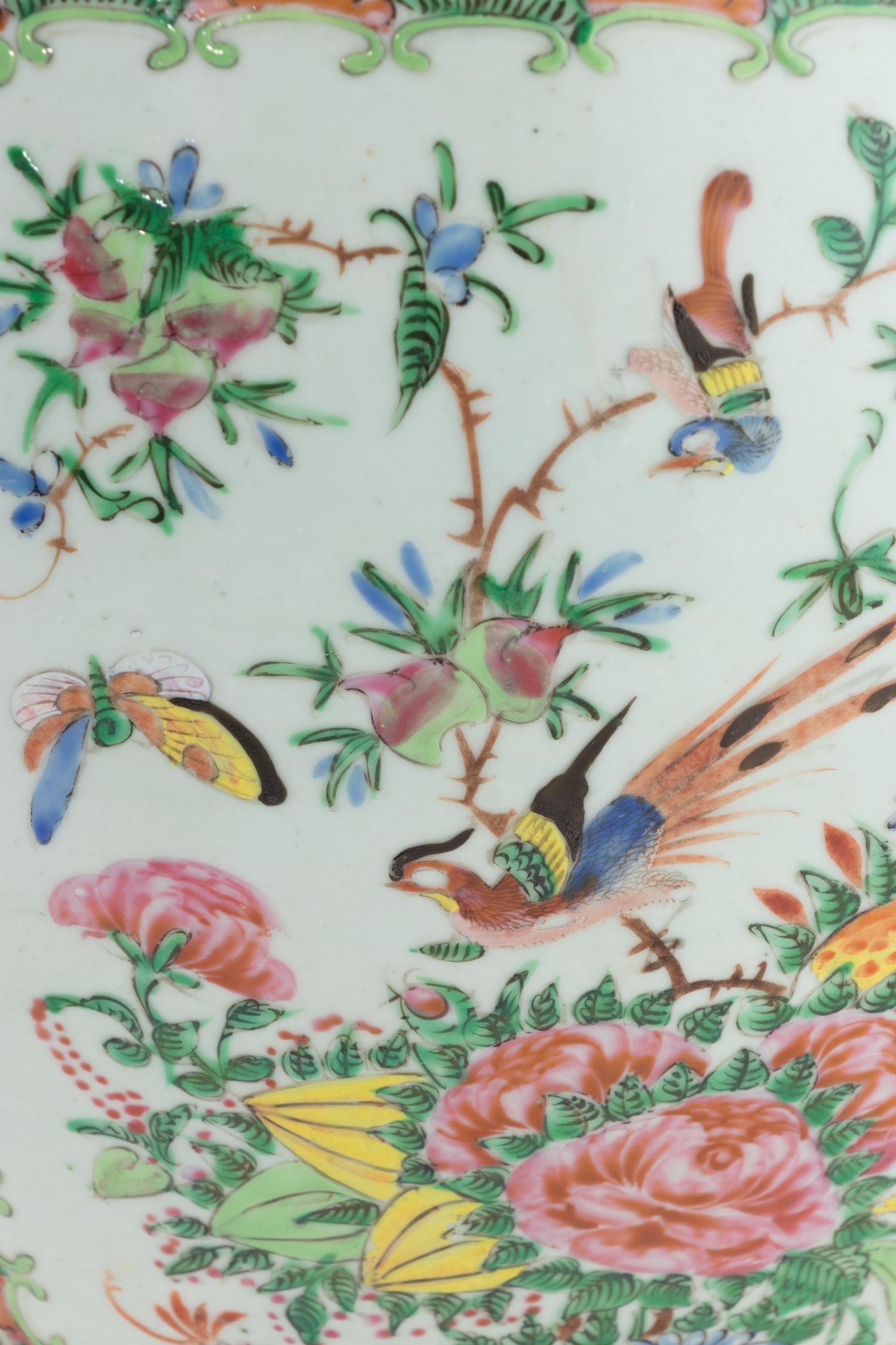 A Chinese Export Rose Medallion Porcelain Jardinière