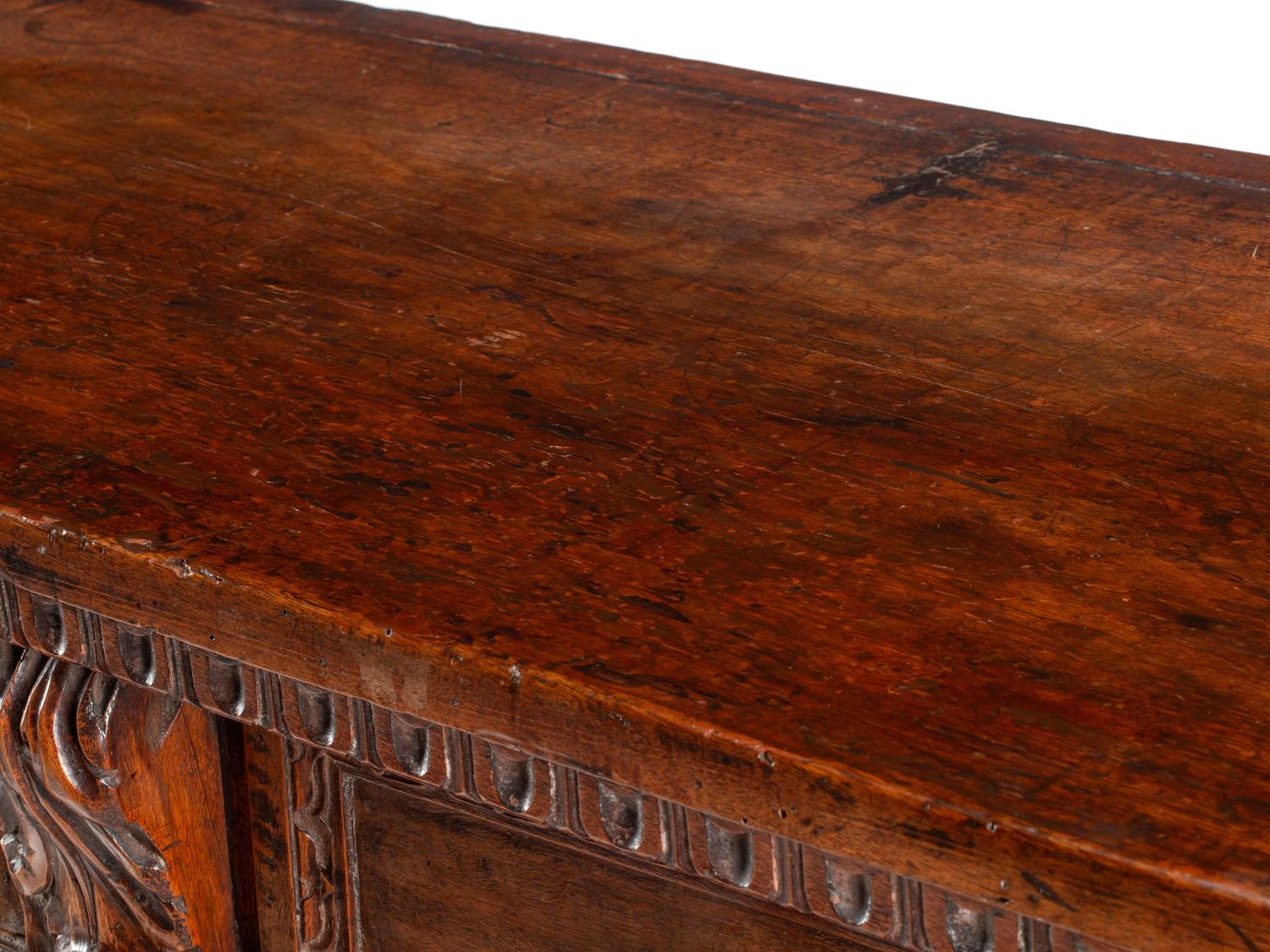 An Italian Baroque Walnut Console Cabinet