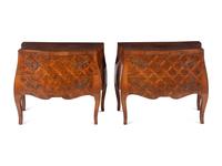 A Pair of Italian Parquetry Commodini
