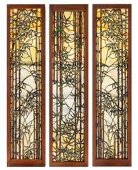 A Set of Three Stained Glass Windows