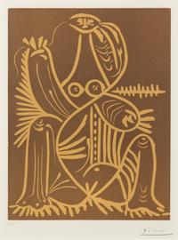 Pablo Picasso, (Spanish, 1881-1973), Diurnes (femme assise en pyjama de plage II), 1962