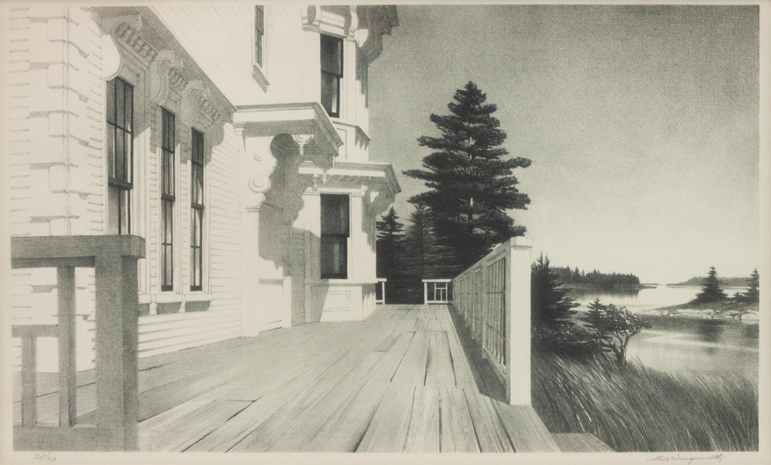 A group of four prints ( Country House, Wiscasset, Maine , 1953; Down East, Port Clyde, Maine, 1958; Season's End; Window in Wiscasset, 1946)