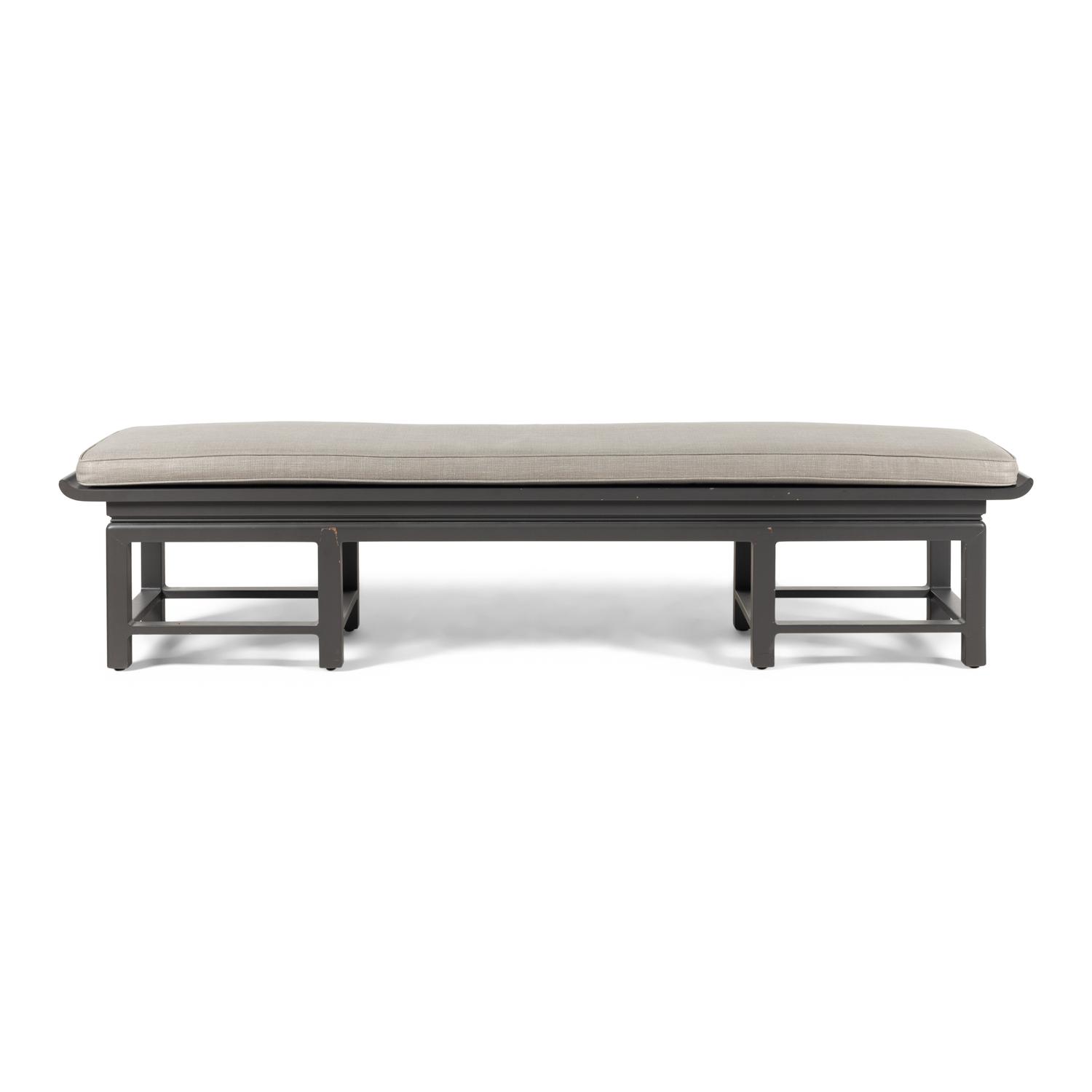 A Contemporary Gray-Painted Hall Bench
