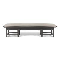 A Contemporary Gray-Painted Hall Bench