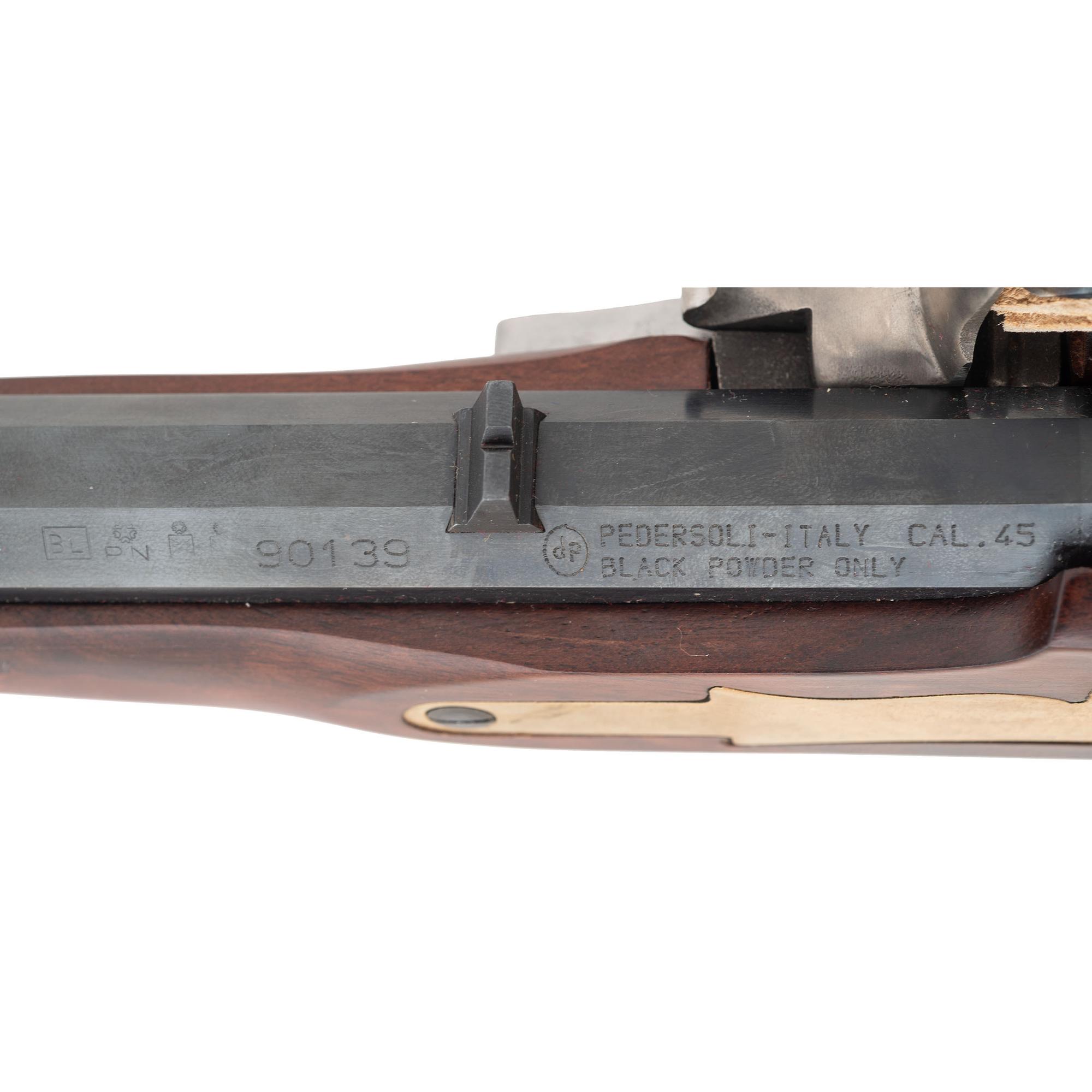 Cased Pair of Pedersoli Flintlock Kentucky Pistols with Accoutrements