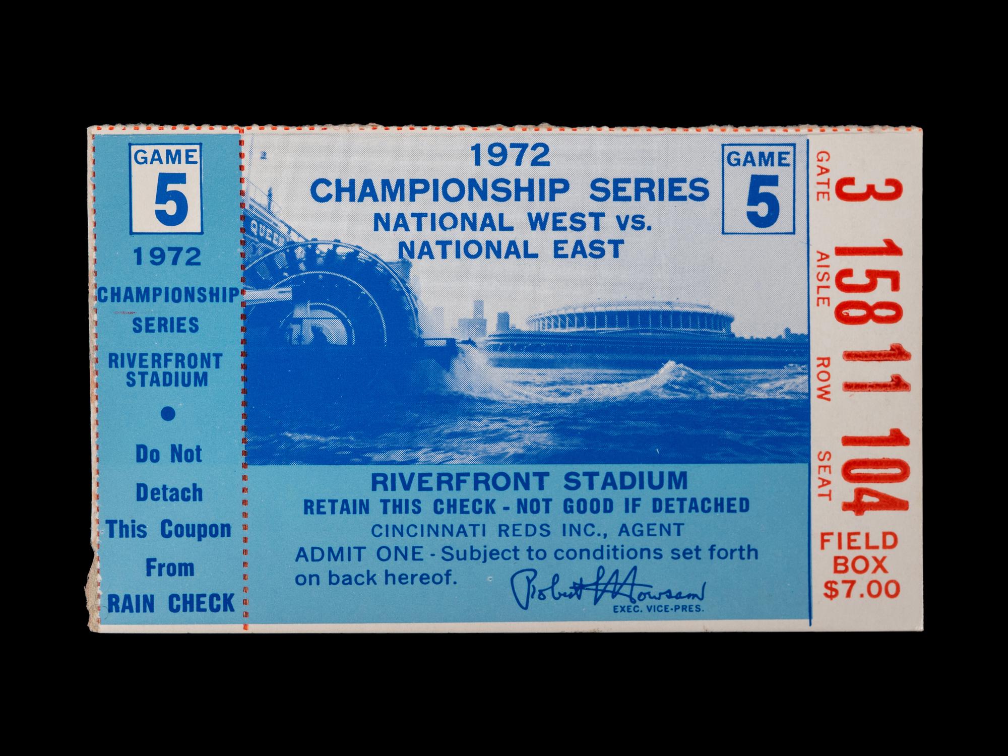 A Group of Significant 1972 Tickets From the Final Games of Roberto Clemente,
