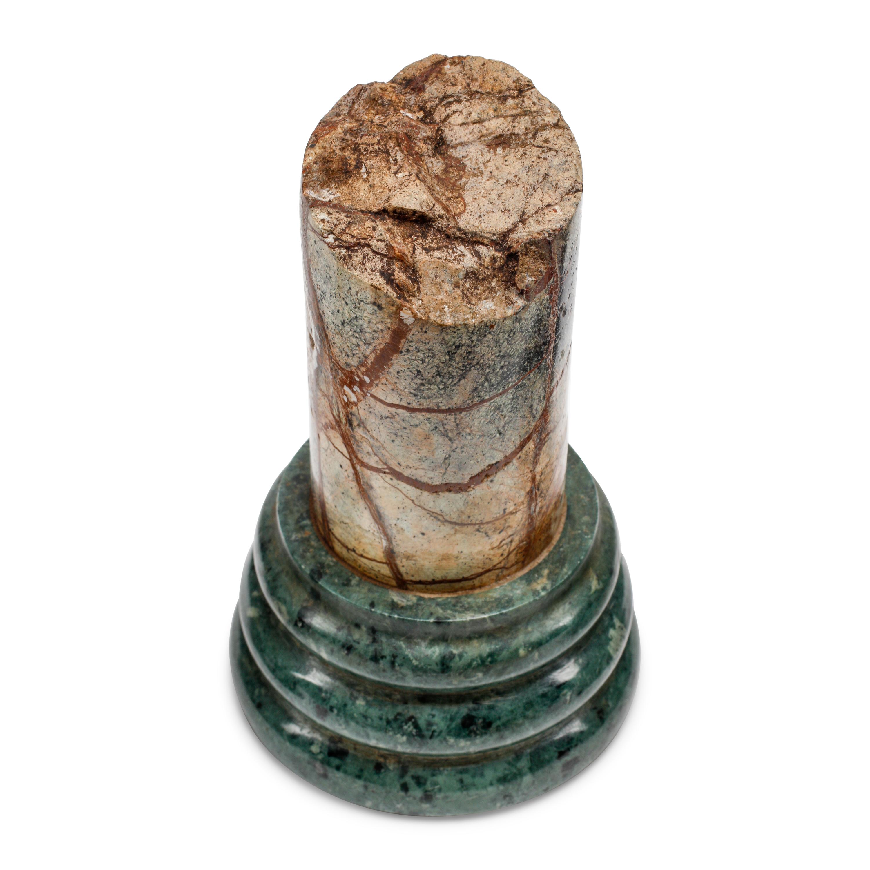 A Group of Ten Italian Grand Tour Style Marble Column Ornaments