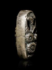A Bronze Bead-Form Ojime
