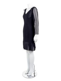 Mary McFadden Couture Gold Silk Dress & Lourdes Chavez Black Cocktail Dress, 1980s