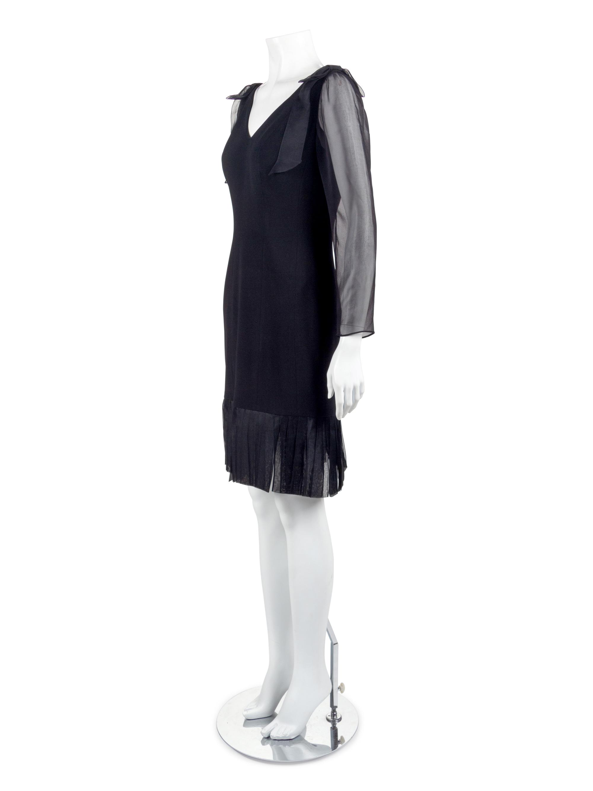 Mary McFadden Couture Gold Silk Dress & Lourdes Chavez Black Cocktail Dress, 1980s