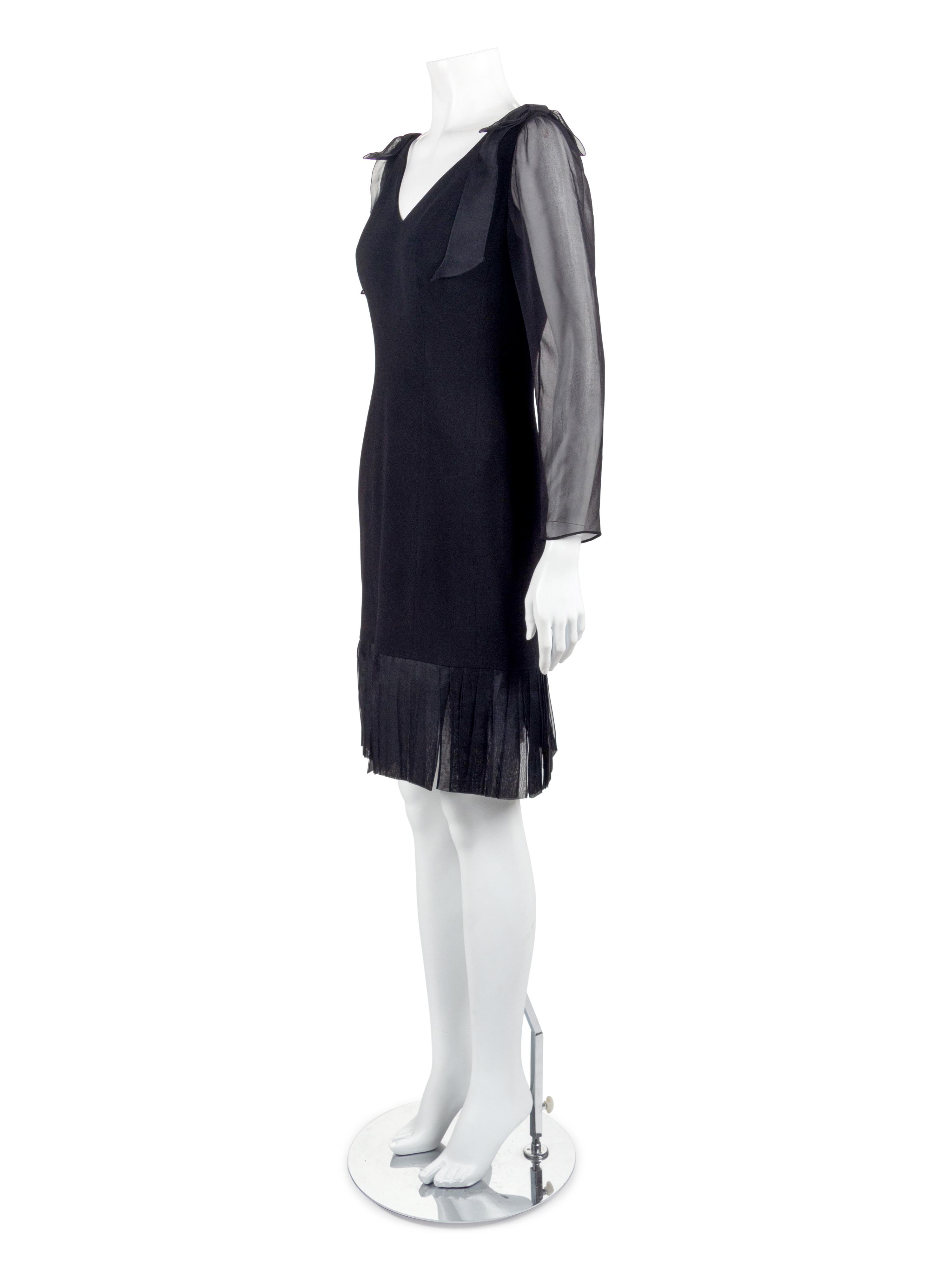 Mary McFadden Couture Gold Silk Dress & Lourdes Chavez Black Cocktail Dress, 1980s