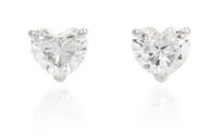 A Pair of Platinum and Diamond Stud Earrings, Van Cleef & Arpels, 1.80 dwts.