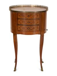 A Louis XV Style Parquetry Side Table with a Secret Side Drawer