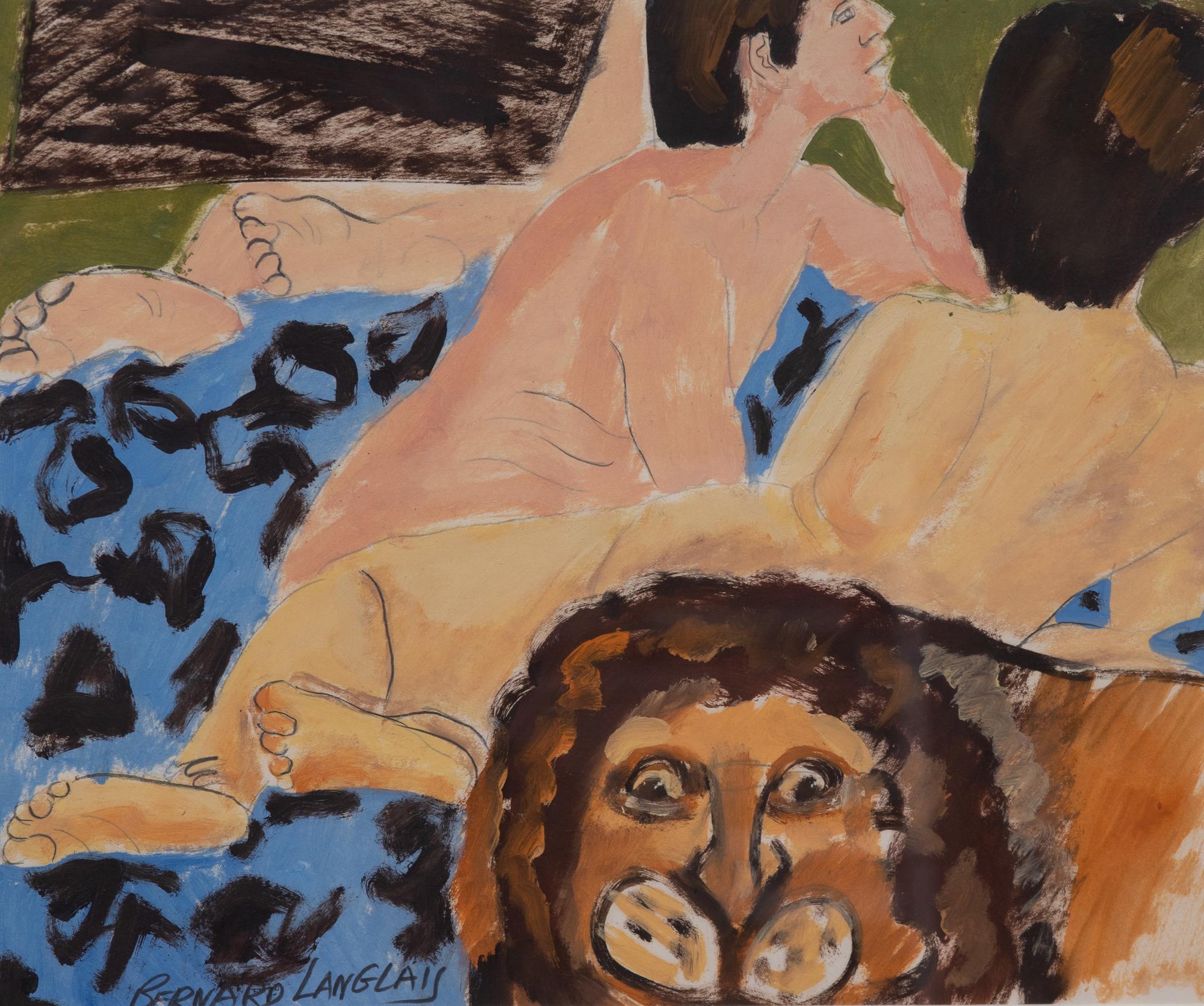 Bernard Langlais, (American, 1923-1977) — Woman With Lion