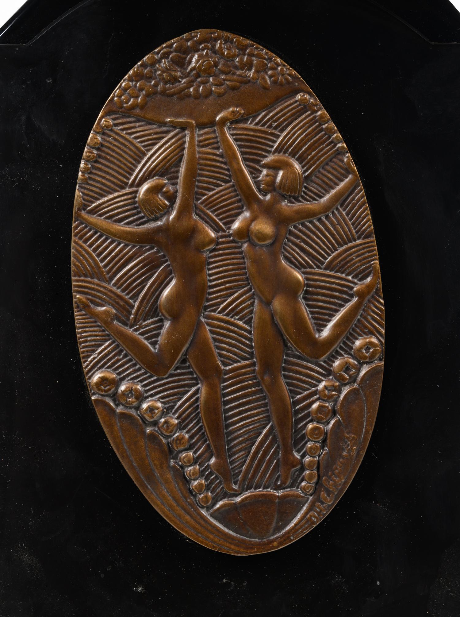 An Art Deco Marble, Onyx and Bronze Mounted Pedestal