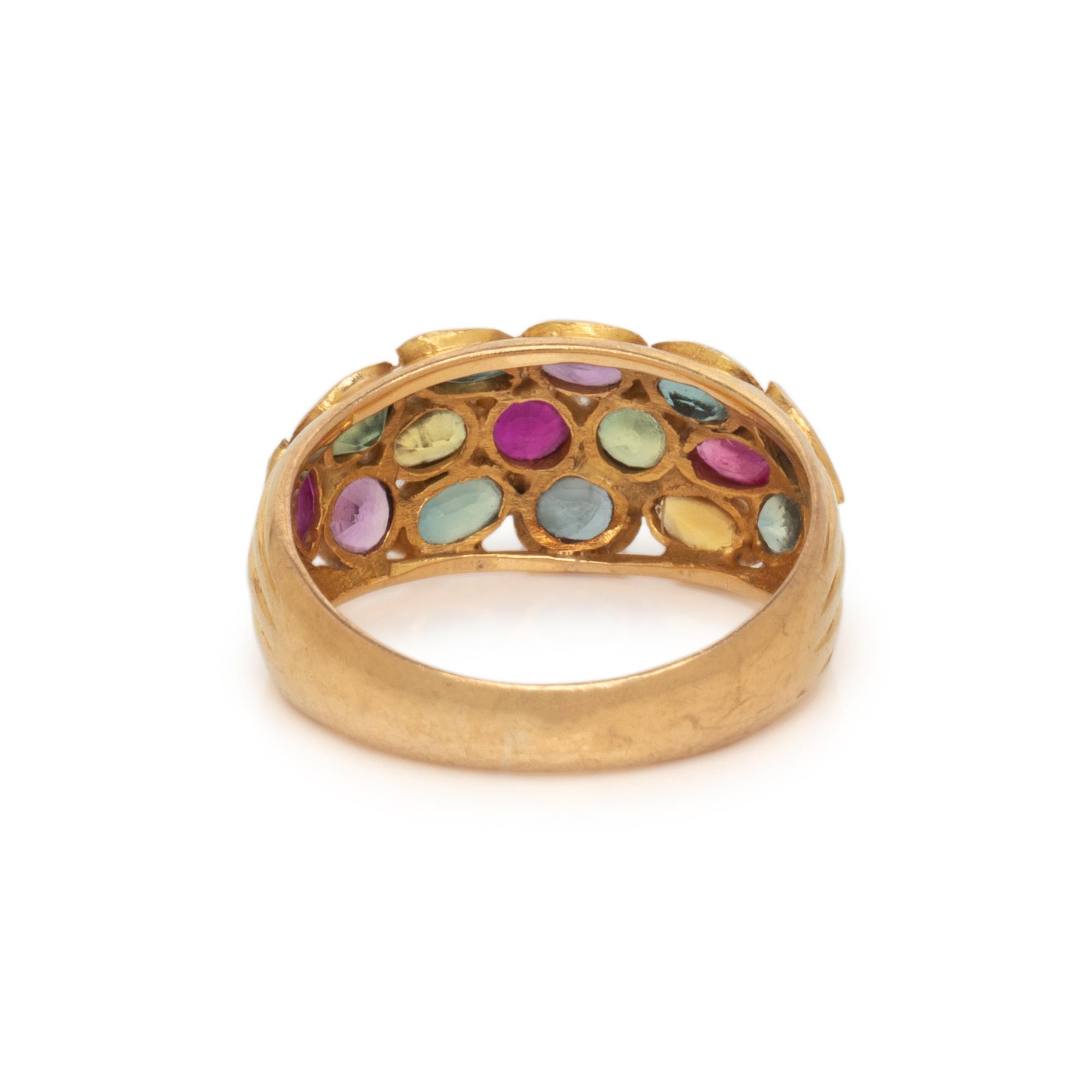 MULTIGEM RING AND EARRINGS