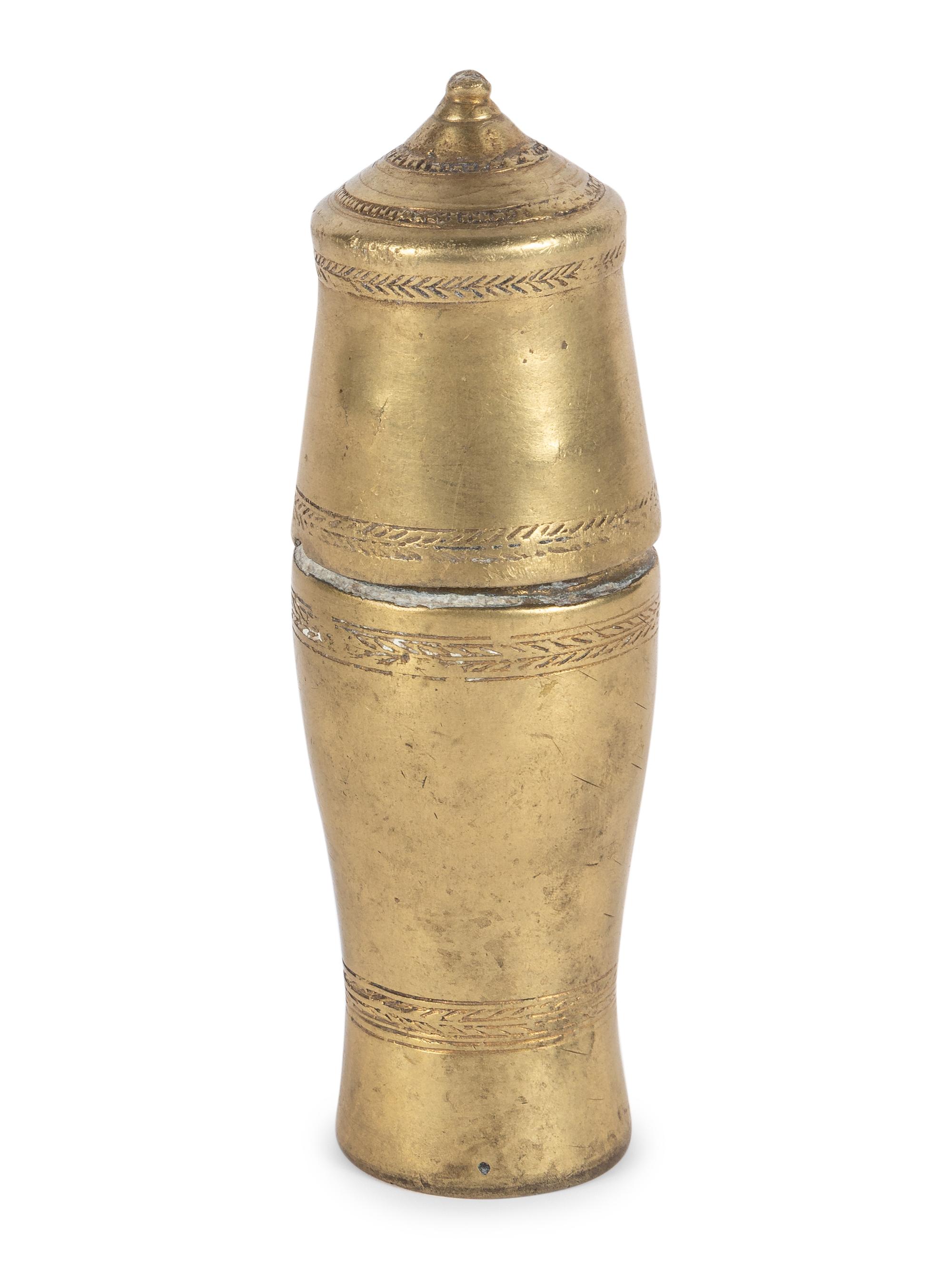 Five African Brass Canisters