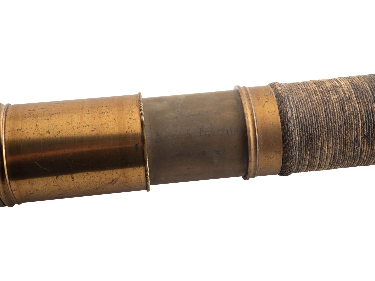 [CIVIL WAR]. Naval Telescope Presented to Lieutenant Edward Fesser Devens, 25 May 1863.