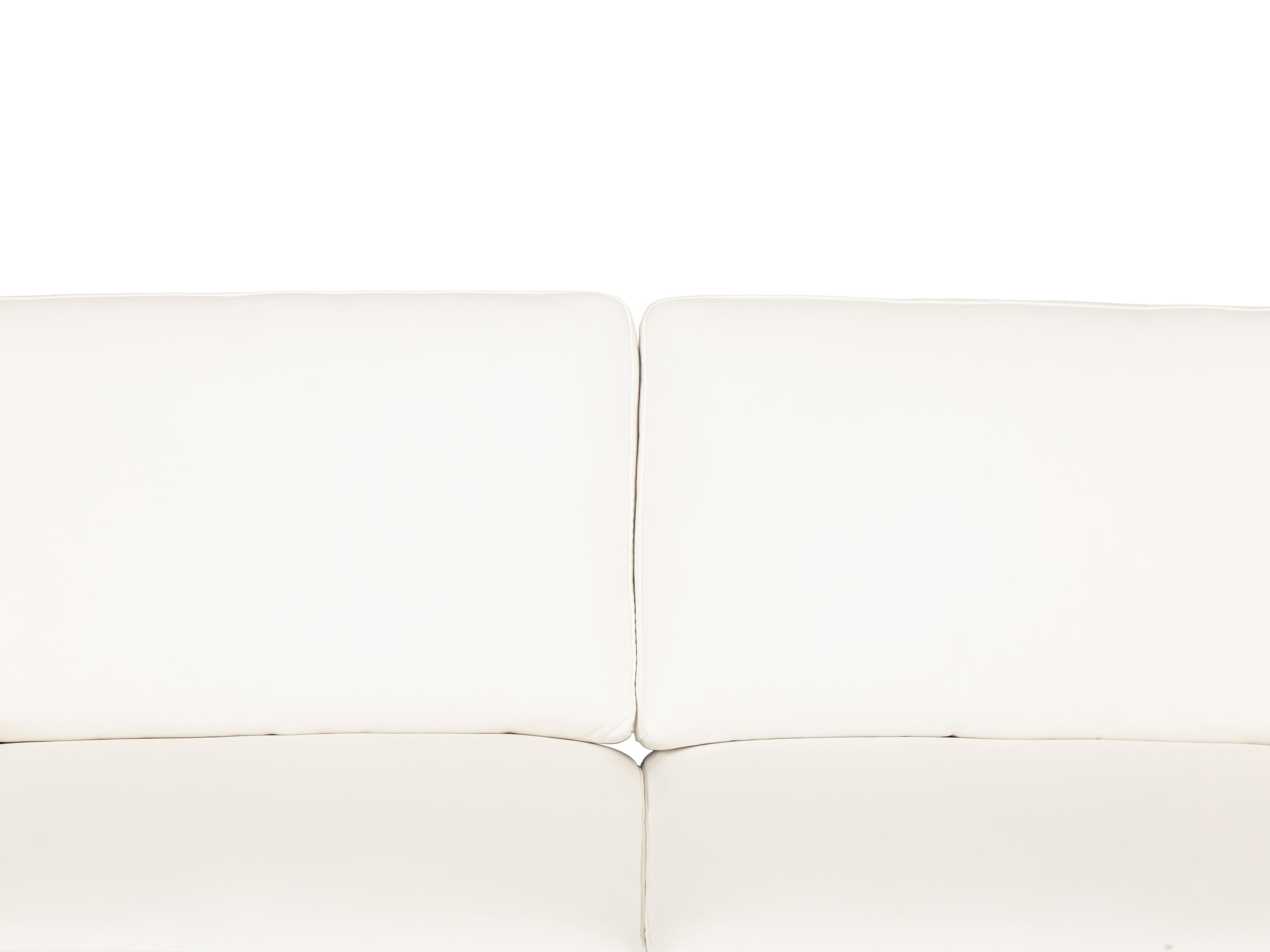 A Modernist Chrome and Leather Sofa