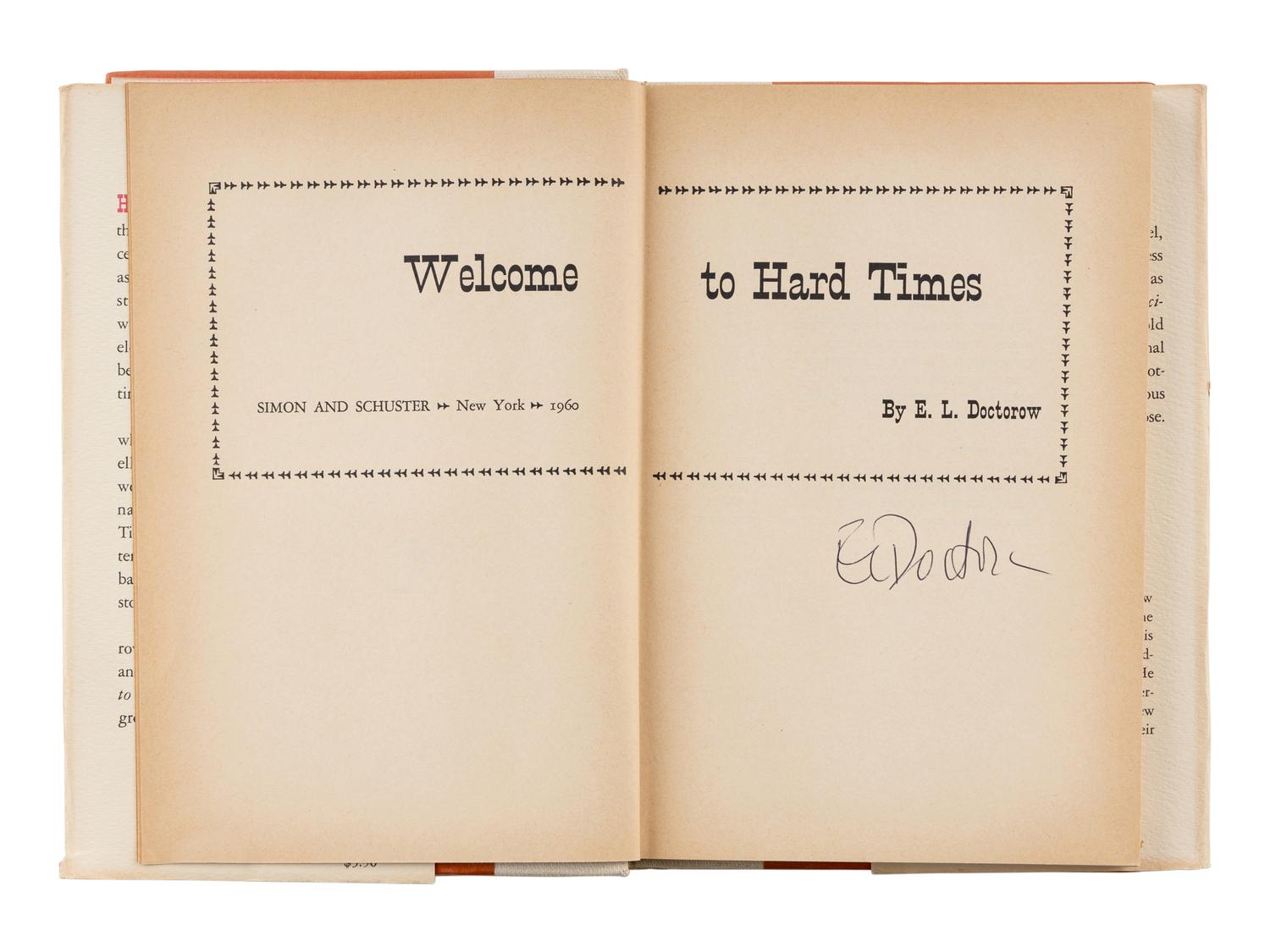 DOCTOROW, Edgar Lawrence (1931-2015). Welcome to Hard Times. New York: Simon & Schuster, 1960.