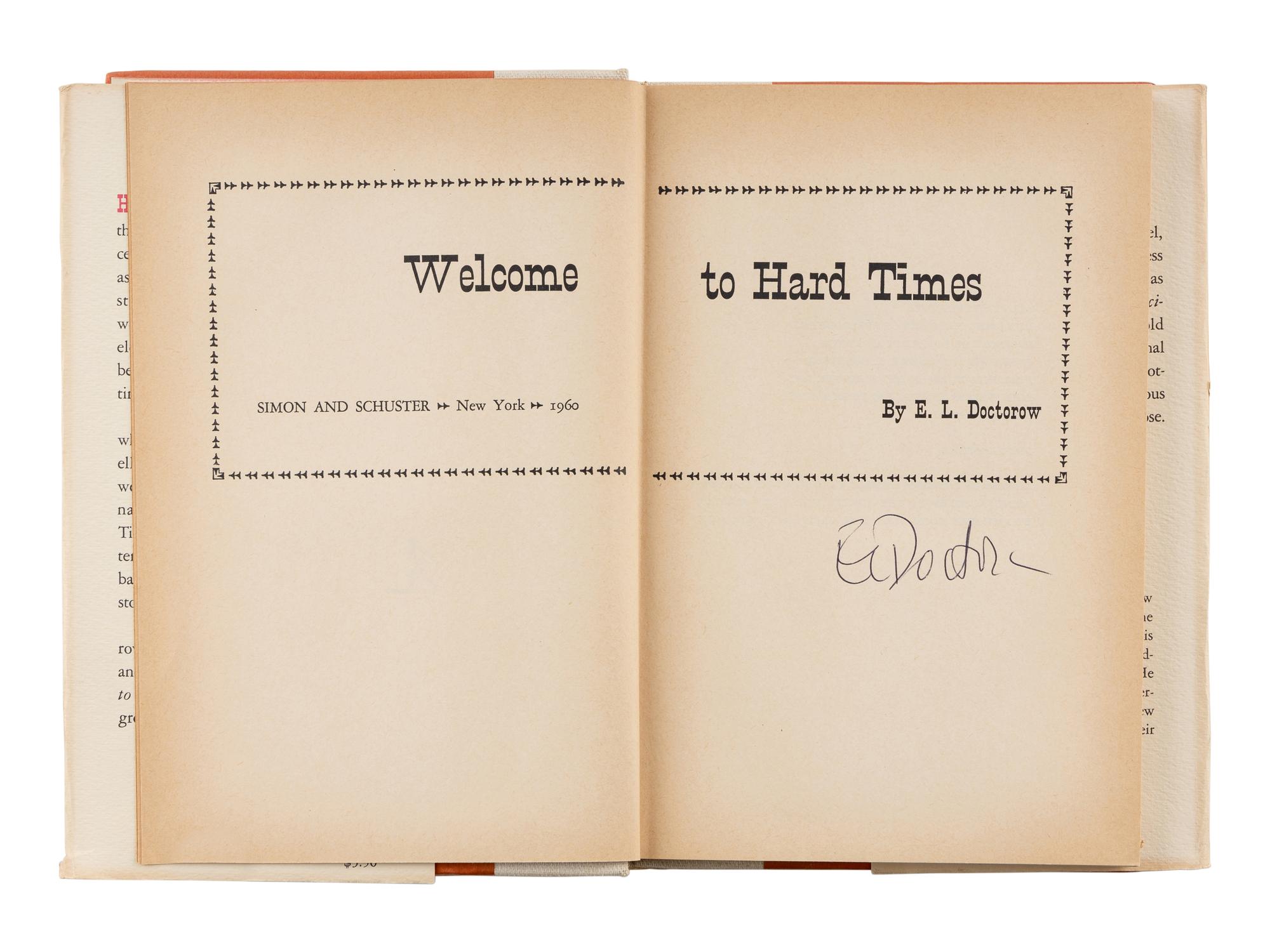 DOCTOROW, Edgar Lawrence (1931-2015). Welcome to Hard Times. New York: Simon & Schuster, 1960.