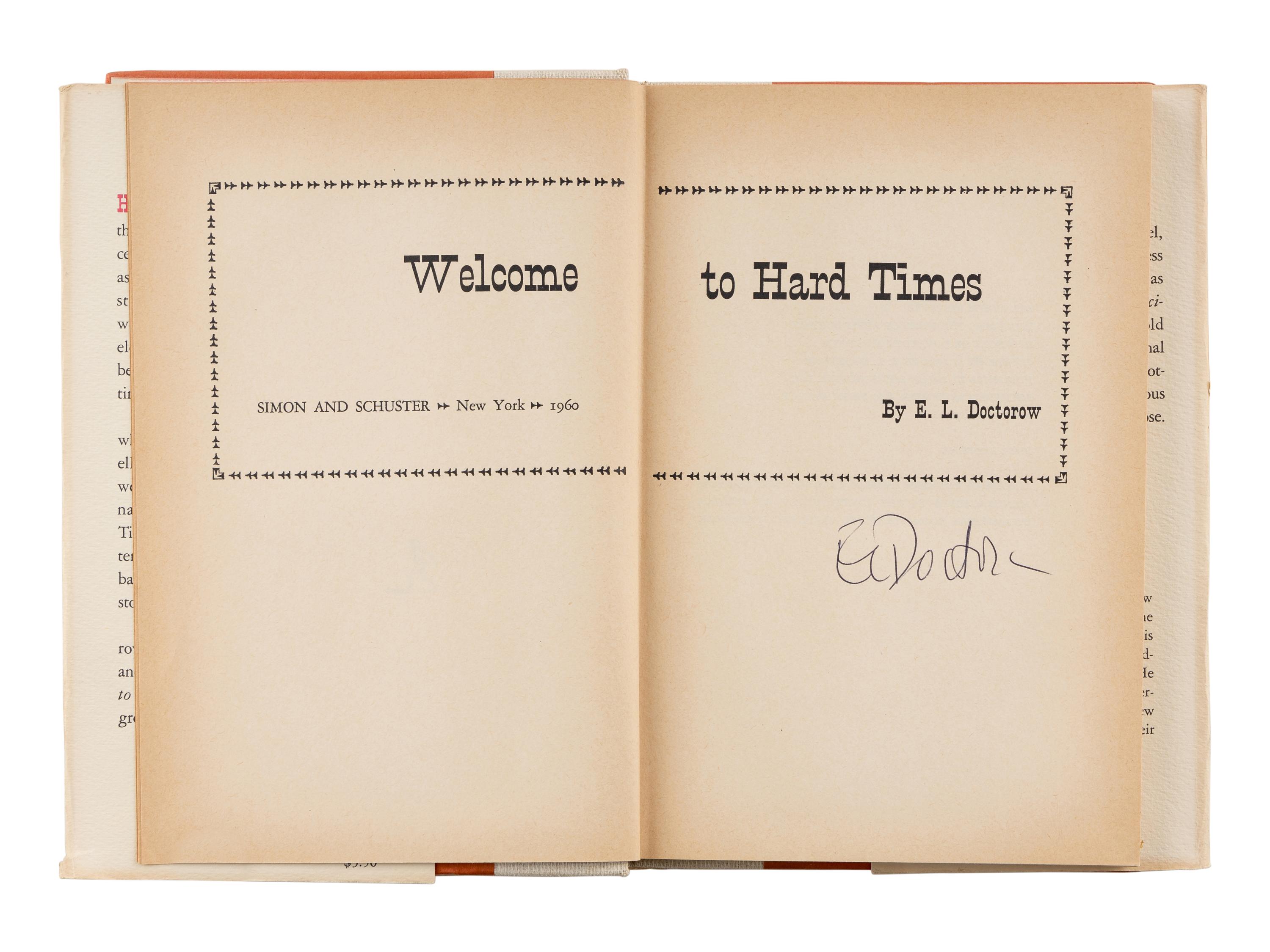 DOCTOROW, Edgar Lawrence (1931-2015). Welcome to Hard Times. New York: Simon & Schuster, 1960.