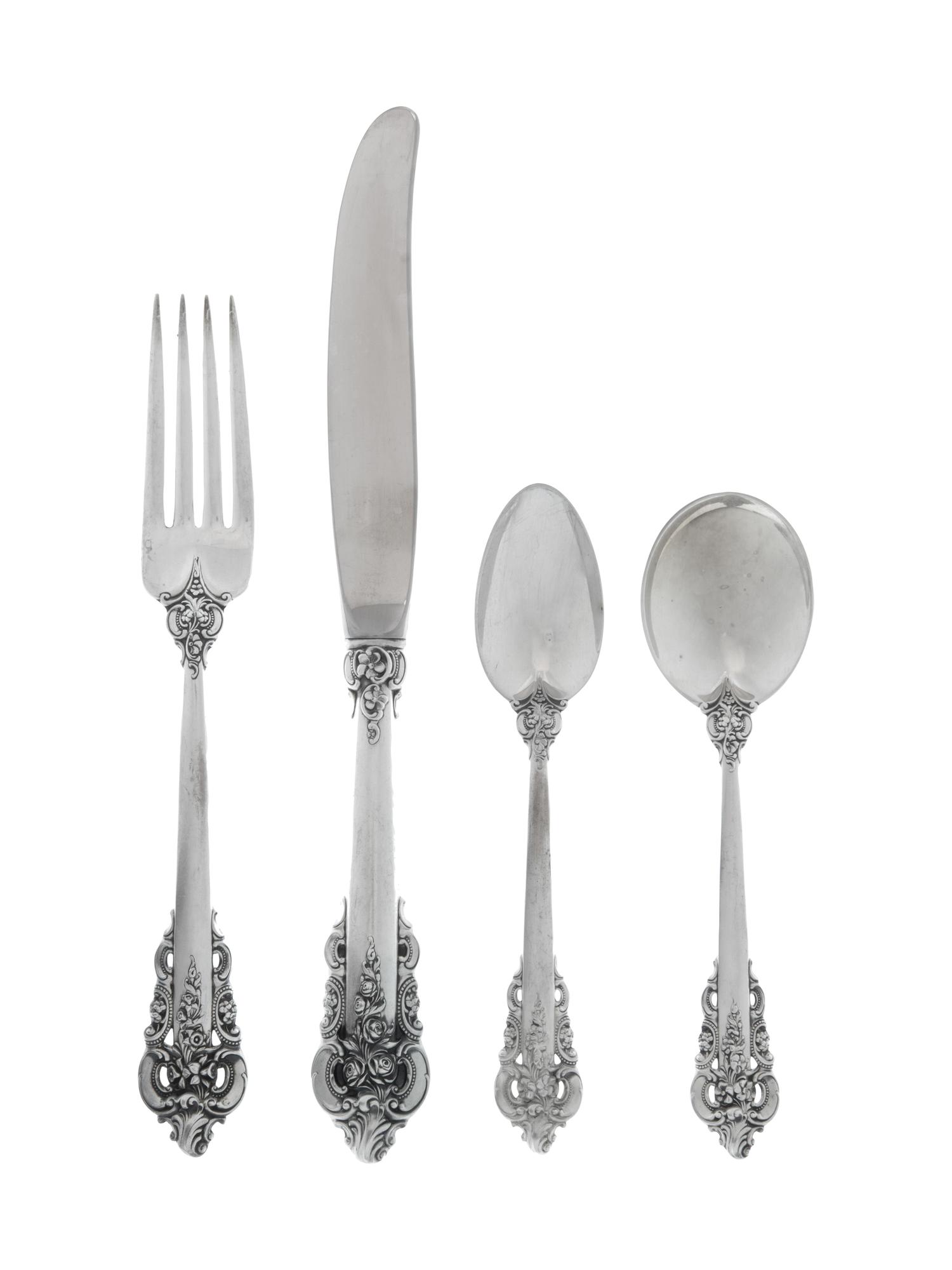 An American Silver Flatware Service