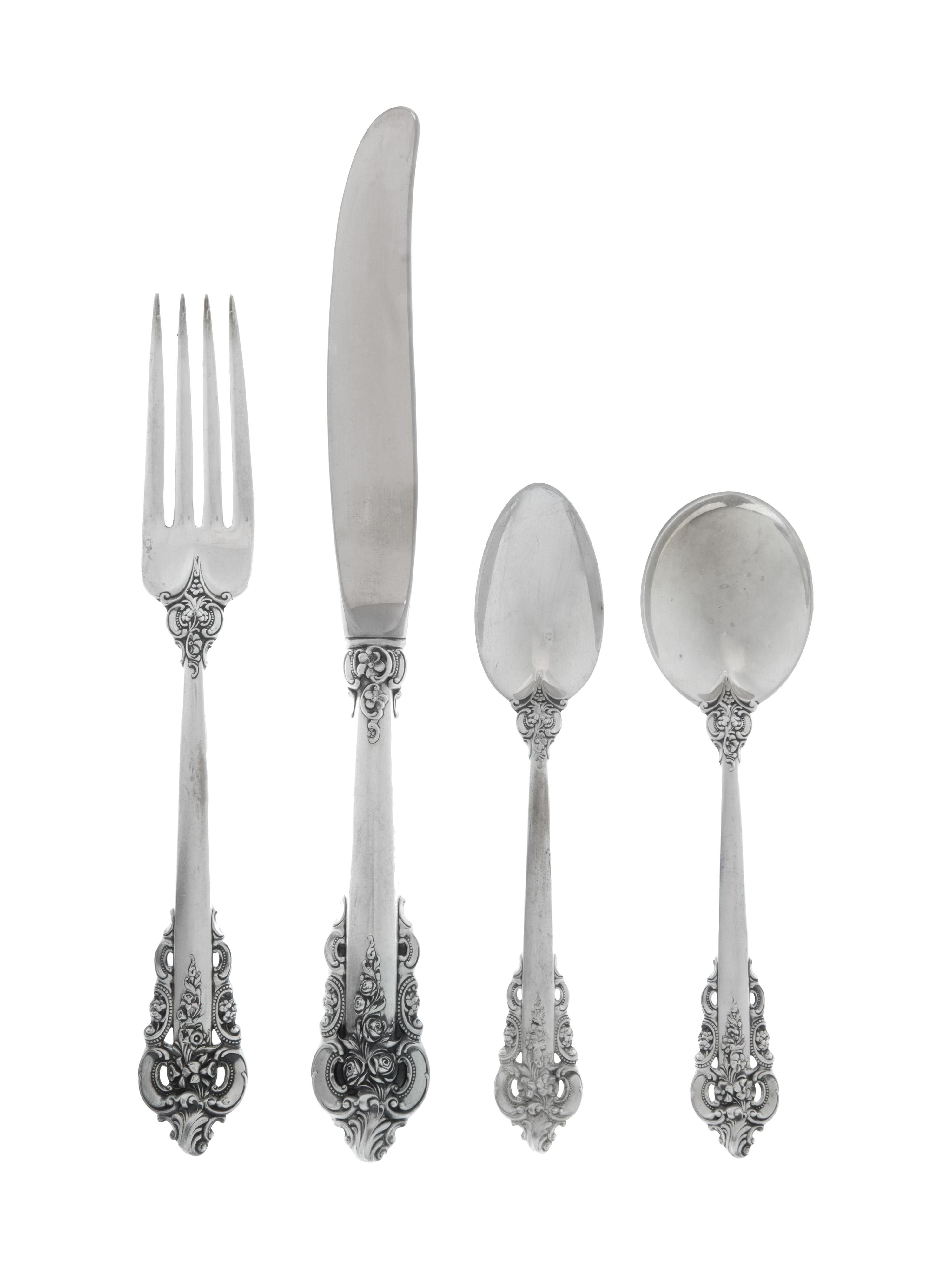 An American Silver Flatware Service