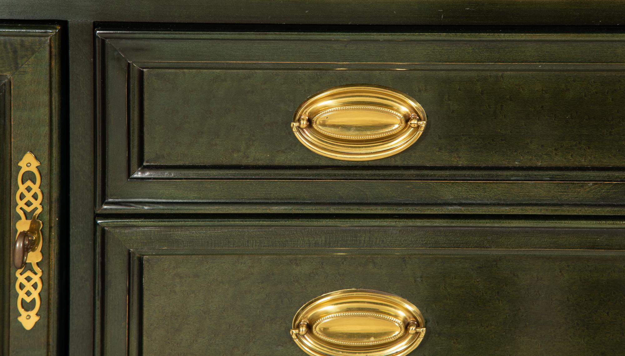 A Bernhardt Dark Green Stained Sideboard